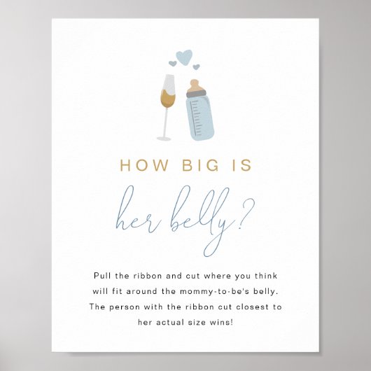 ANDI Blue Poppin-flesjes hoe groot is haar buik Poster (Voorkant)