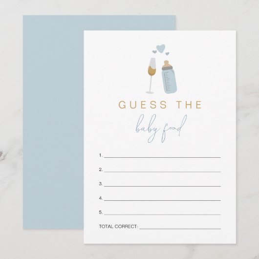 ANDI Blue Poppin-flesjes raden het Baby-voedselspe Kaart (Voorkant / Achterkant)