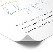 ANDI Blue Poppin-flesjes raden het Baby-voedselspe Poster (Hoek)