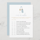 ANDI Blue Poppin'-flessen boven of onder het Baby Kaart (Voorkant / Achterkant)