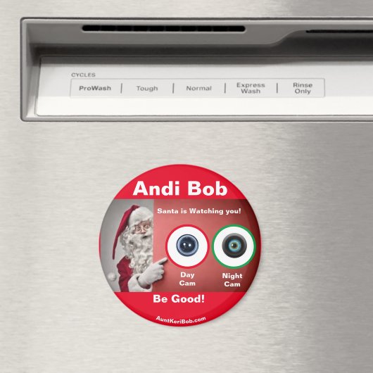 Andi Bob Santa kijkt naar Magnet (Insitu (Vaatwasser))