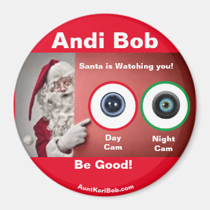 Andi Bob Santa kijkt naar Magnet