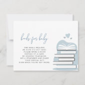 ANDI Dusty Blue Books voor Baby Kaart (Voorkant)