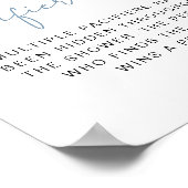 ANDI Dusty Blue Pacifier Hunt Baby shower Game Poster (Hoek)