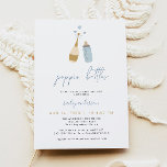 ANDI Dusty Blue Poppin Bottles Boy Baby shower Kaart<br><div class="desc">Deze baby shower-sjabloon voor poppenflesjes is voorzien van een baby flesje en champagne flesje met een schattige,  stoffige blauwe en goudkleurige combinatie. Bewerk de *Meest* formulering op deze uitnodiging eenvoudig om beter aan uw behoeften te voldoen. Deze uitnodiging is de perfecte aanvulling op de viering van je baby jongen.</div>