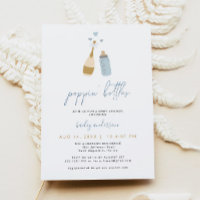 ANDI Dusty Blue Poppin Bottles Boy Baby shower