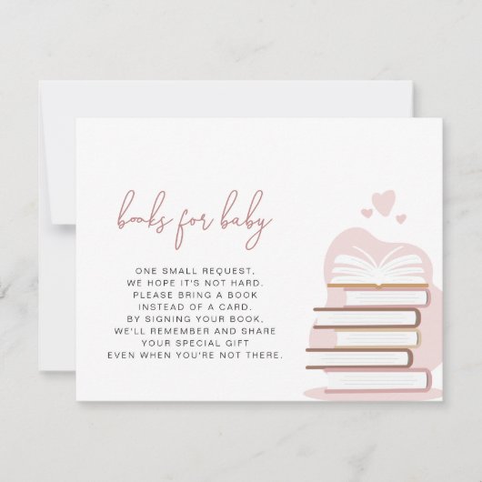 ANDI Dusty Roos Blush Pink Books for Baby Kaart (Voorkant)