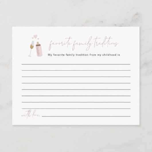 ANDI Dusty Roos Poppin Bottles Familie Traditions Informatiekaartje (Voorkant)