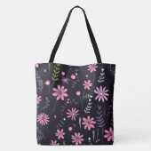 Andi Folk Flowers Custom Design Canvas tas (Achterkant)