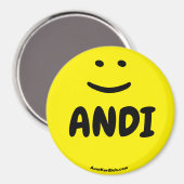 ANDI gele glimlach magneet (Voorkant / Achterkant)