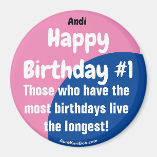 Andi Gelukkige Verjaardag #1 Meisje Magneet
