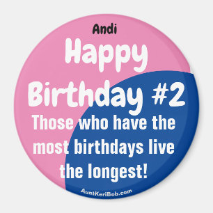 Andi Gelukkige Verjaardag #2 Meisje Magneet