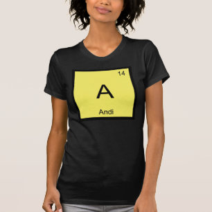 Andi Naam Chemie Element Periodiek Systeem T-shirt