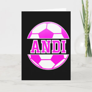 Andi Naam Meisjes Voetbal Sport Fan Ba Kaart