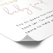 ANDI Pink Poppin flesjes raden het Baby-voedselspe Poster (Hoek)