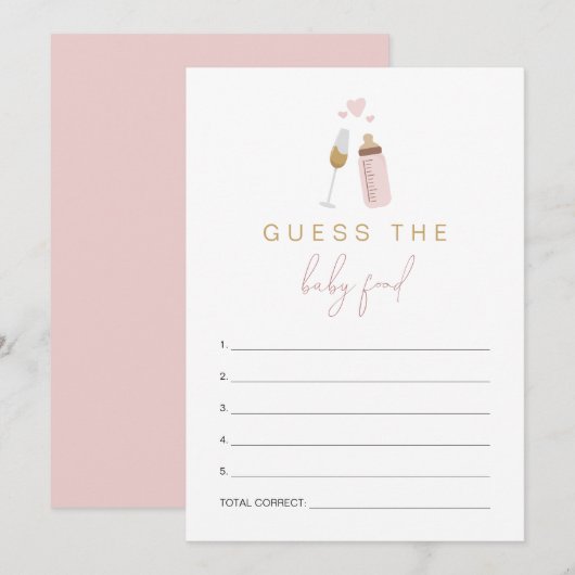 ANDI Pink Poppin' flessen raden het Baby-voedselsp Kaart (Voorkant / Achterkant)