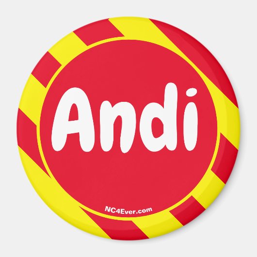 Andi Red/Yellow Magnet (Voorkant)