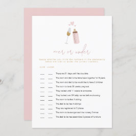 ANDI Roze maanflesjes boven of onder het Baby Kaart