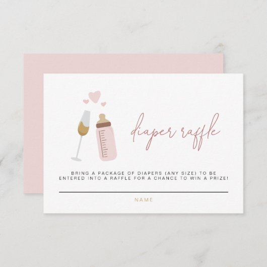 ANDI Roze maanflesjes, dunne Kaart (Voorkant / Achterkant)