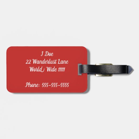 Andiamo-Bagagelabel Bagagelabel (Achterkant horizontaal)