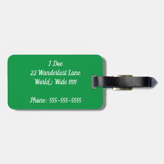 Andiamo-Bagagelabel Bagagelabel (Achterkant horizontaal)