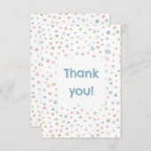 Andie Confetti Waterverf Stippen Bedankt Card (Voorkant / Achterkant)