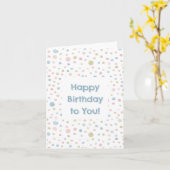 Andie Confetti Waterverf Stippen Verjaardag Kaart (Gele Bloem)