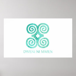 Andika Symbol for humility Dweni Ni Mmen Gift Idea Poster