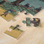 Ando Hiroshige - Evening Glow bij Koganei Bridge. Legpuzzel (Zijkant)