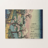 Ando Hiroshige - Evening Glow bij Koganei Bridge. Legpuzzel (Horizontaal)