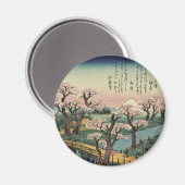 Ando Hiroshige - Evening Glow op Koganei Bridge Magneet (Voorkant / Achterkant)