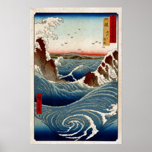 Andō Hiroshige Naruto Whirlpool, provincie Awa Poster