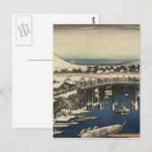 Ando Hiroshige - Nihonbashi, Clearing na sneeuw Briefkaart (Voorkant / Achterkant)