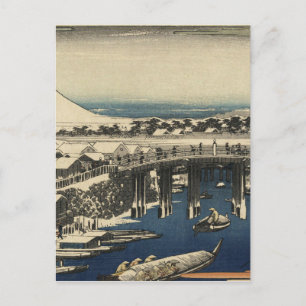Ando Hiroshige - Nihonbashi, Clearing na sneeuw Briefkaart