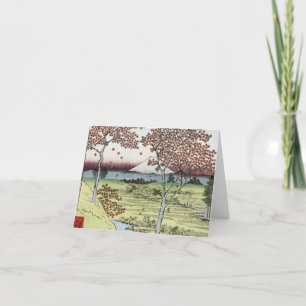 Ando Hiroshige - Sunset Hill Bedankkaart
