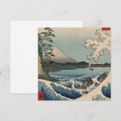 Ando Hiroshige - Zee in Satta in de provincie Suru Feestdagenkaart (Voorkant / Achterkant)