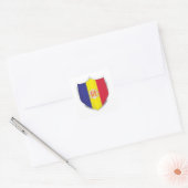 Andora Silver Shield Flag Vierkante Sticker (Envelop)
