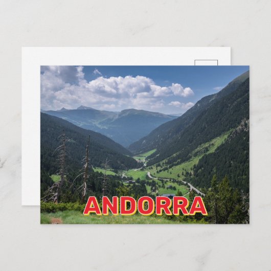 Andorra Berglandschap Briefkaart (Voorkant / Achterkant)