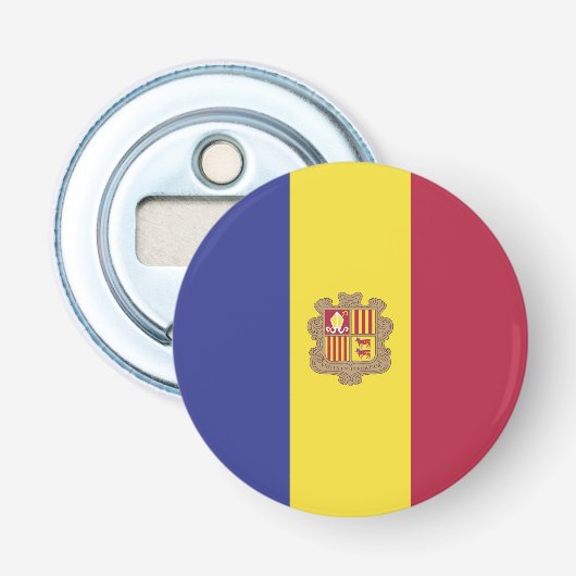 Andorra Button Flesopener (Voorkant)