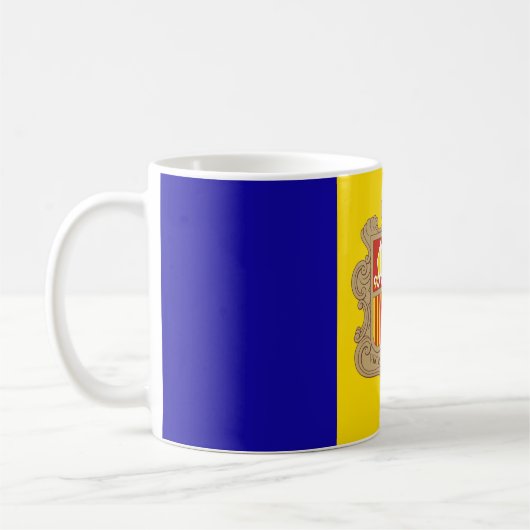 Andorra Country Flag Coffee Mok, Mok voor mannen e (Links)