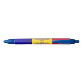 Andorra Country Flag Intrekbare Balpen Blauwe Inkt Pen (Achterkant)
