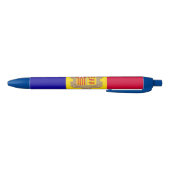 Andorra Country Flag Intrekbare Balpen Blauwe Inkt Pen (Bodem)