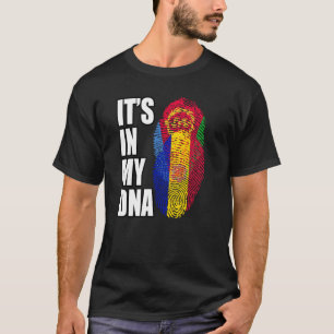 Andorra en Eritrees Mix DNA-vlagwerelderfgoed T-shirt