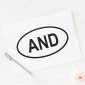 Andorra "EN" Ovale Sticker (Envelop)
