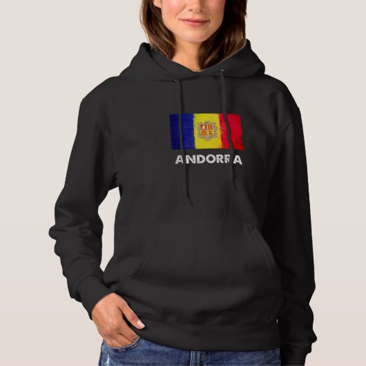 Andorra Flag Andorran 1 Hoodie (Voorkant)
