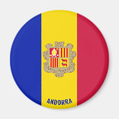 Andorra Flag Charming Patriotic Magneet (Voorkant)