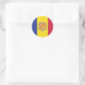 Andorra Flag Classic Ronde Sticker (Tas)