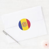 Andorra Flag Classic Ronde Sticker (Envelop)