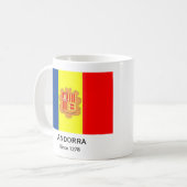 Andorra Flag Custom Cup Koffiemok (Voorkant links)