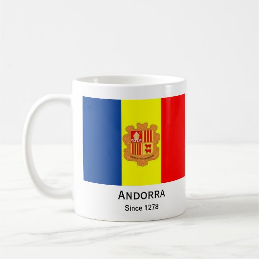 Andorra Flag Custom Cup Koffiemok (Links)